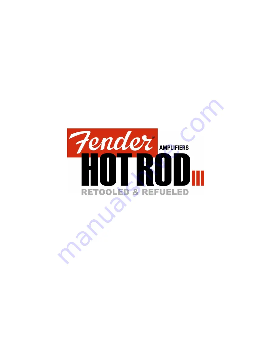 Fender Hot Rod III Series Training Manual Download Page 1