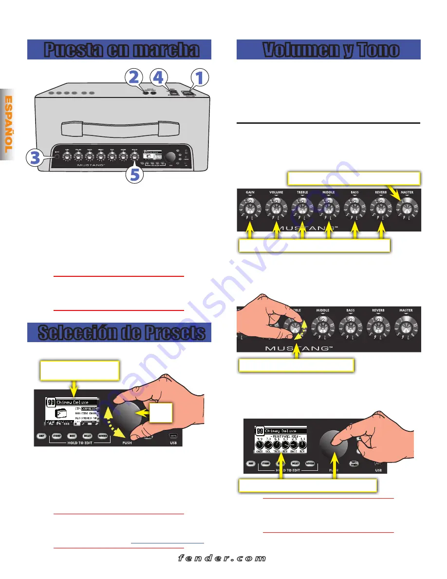 Fender III Quick Start Manual Download Page 8