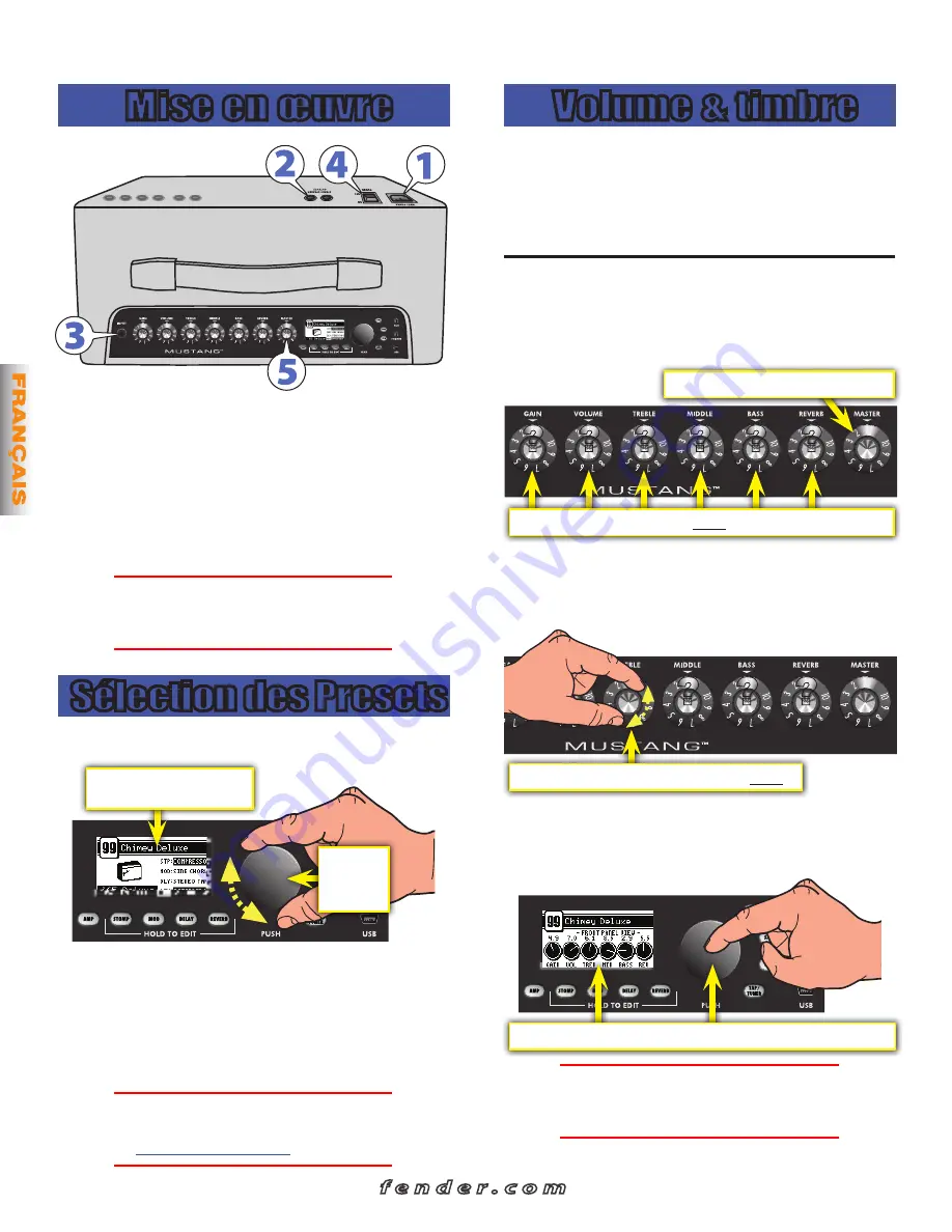 Fender III Quick Start Manual Download Page 10