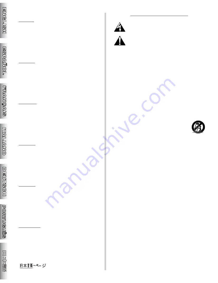 Fender Passport Executive PR 692 Owner'S Manual Download Page 2