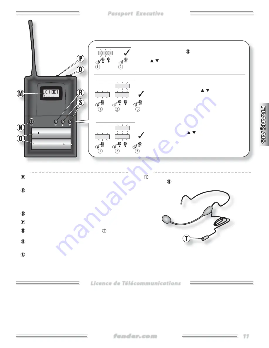 Fender Passport Executive PR 692 Owner'S Manual Download Page 11