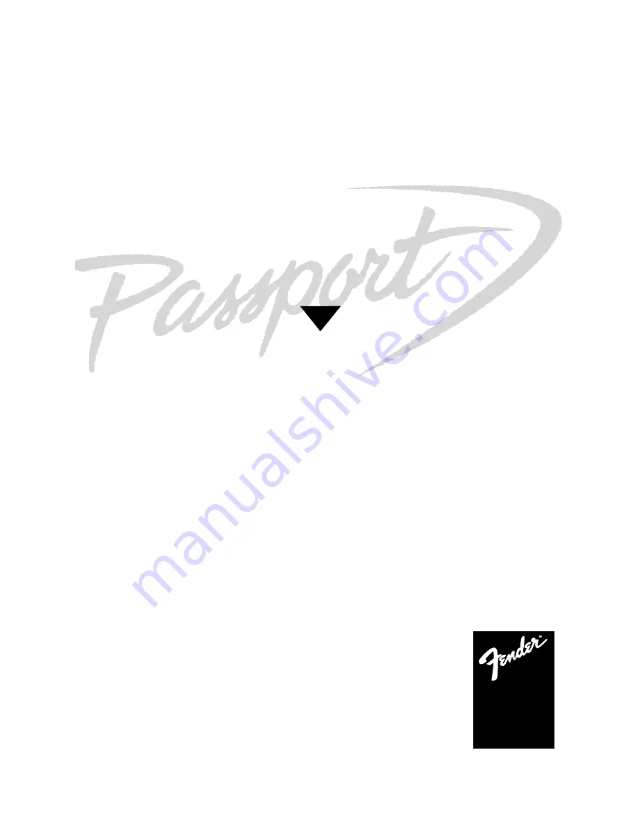 Fender PASSPORT P250 Owner'S Manual Download Page 1