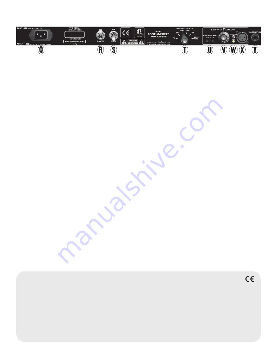 Fender PR 5184 Owner'S Manual Download Page 13