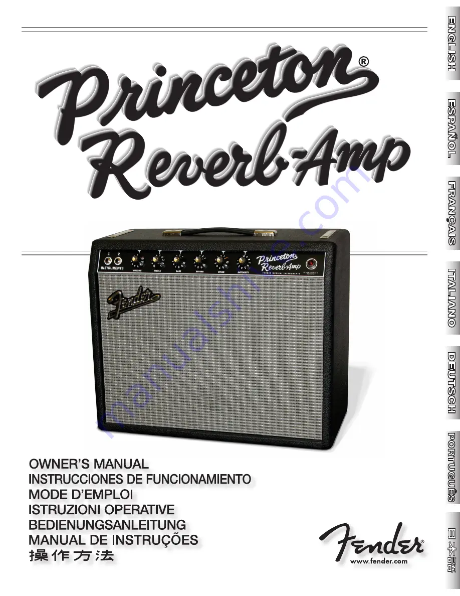 Fender Reverb Amp '65 Princeton Скачать руководство пользователя страница 1