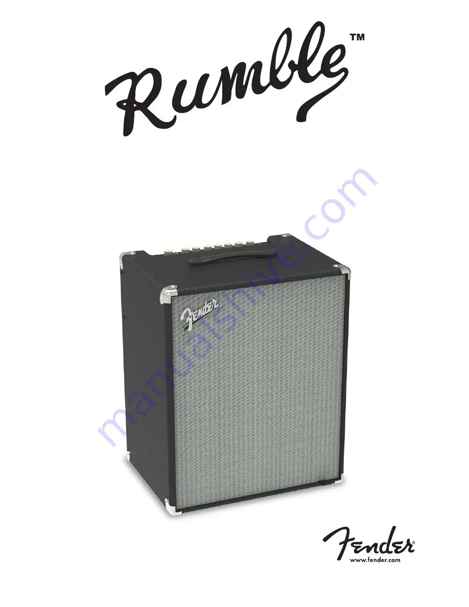 Fender Rumble 40 (V3) Owner'S Manual Download Page 1