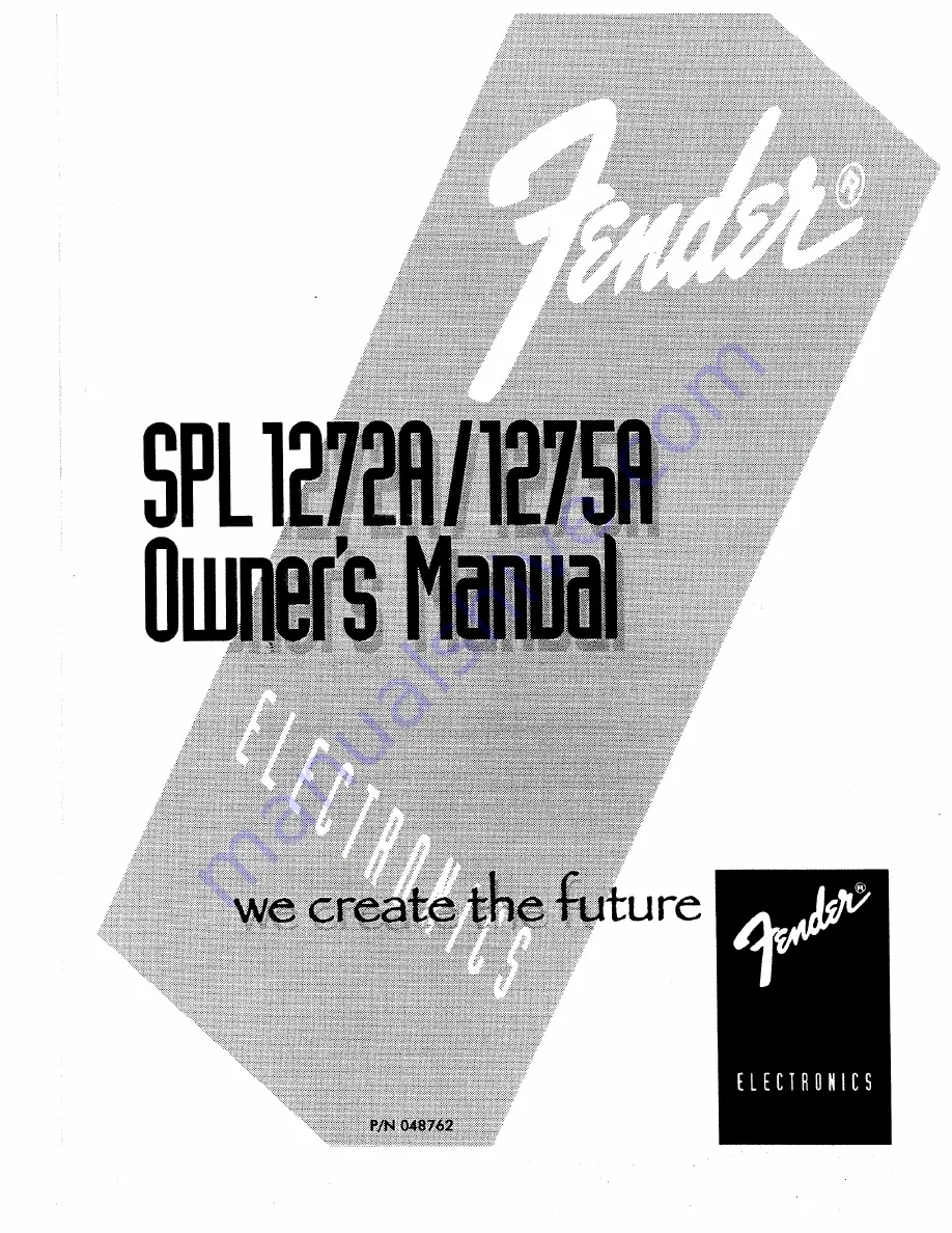 Fender SPL 1272A Owner'S Manual Download Page 1