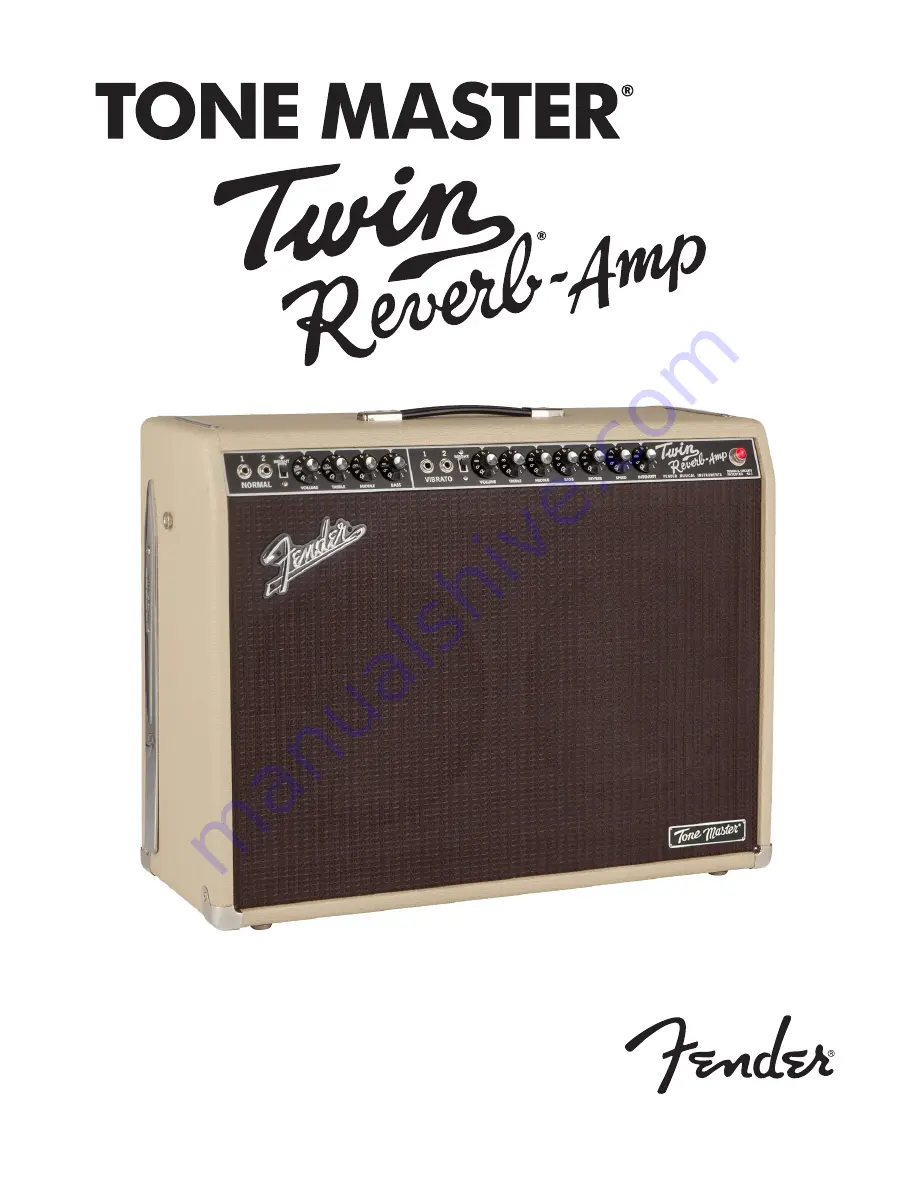 Fender TONE MASTER TWIN REVERB-AMP BLONDE Owner'S Manual Download Page 1