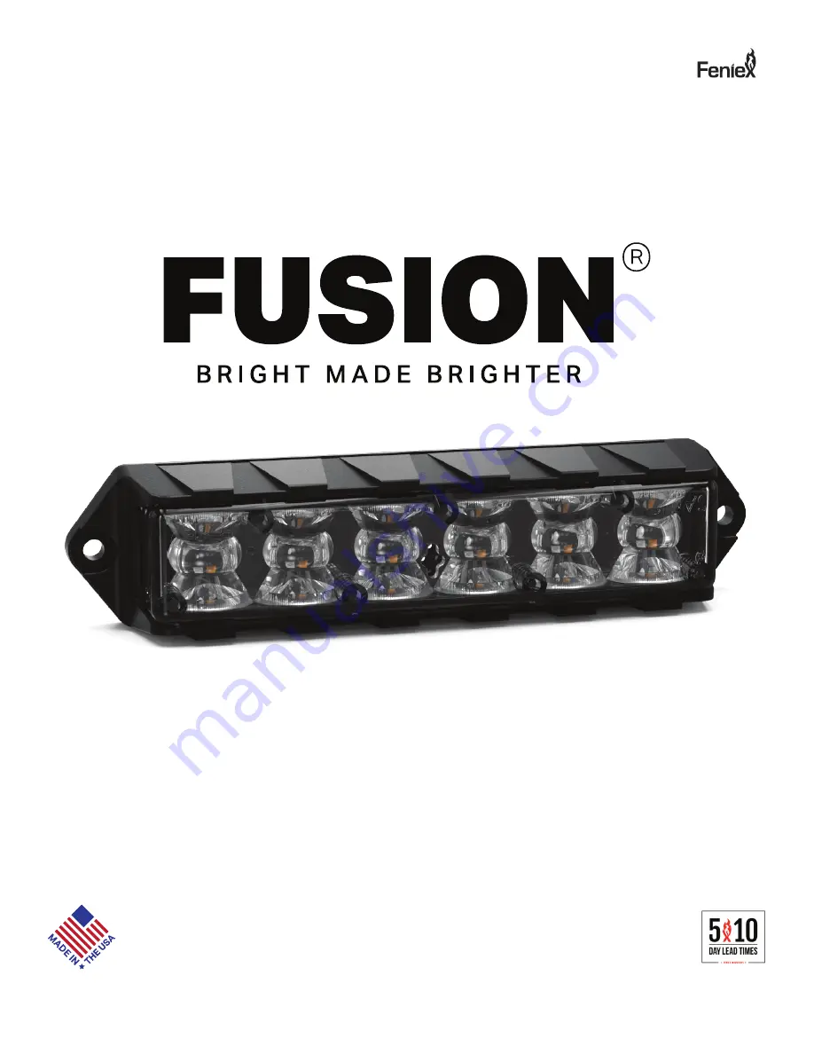 Feniex FUSION FSM-180 Series Instruction Manual Download Page 1