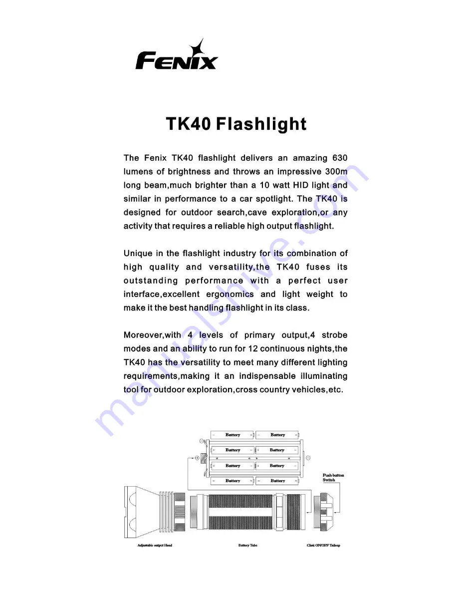 Fenix TK40 User Manual Download Page 2