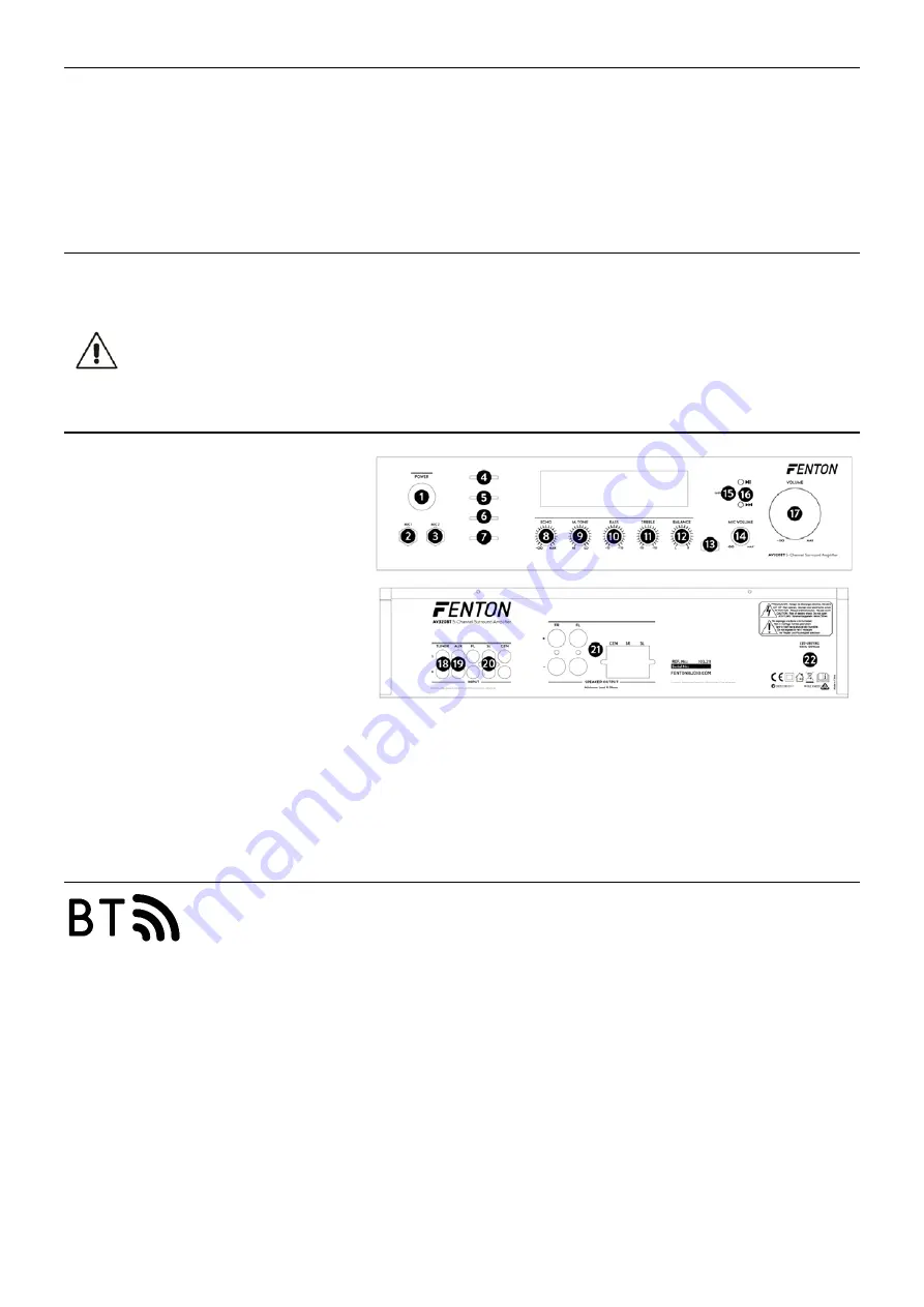 Fenton AV320BT Instruction Manual Download Page 9