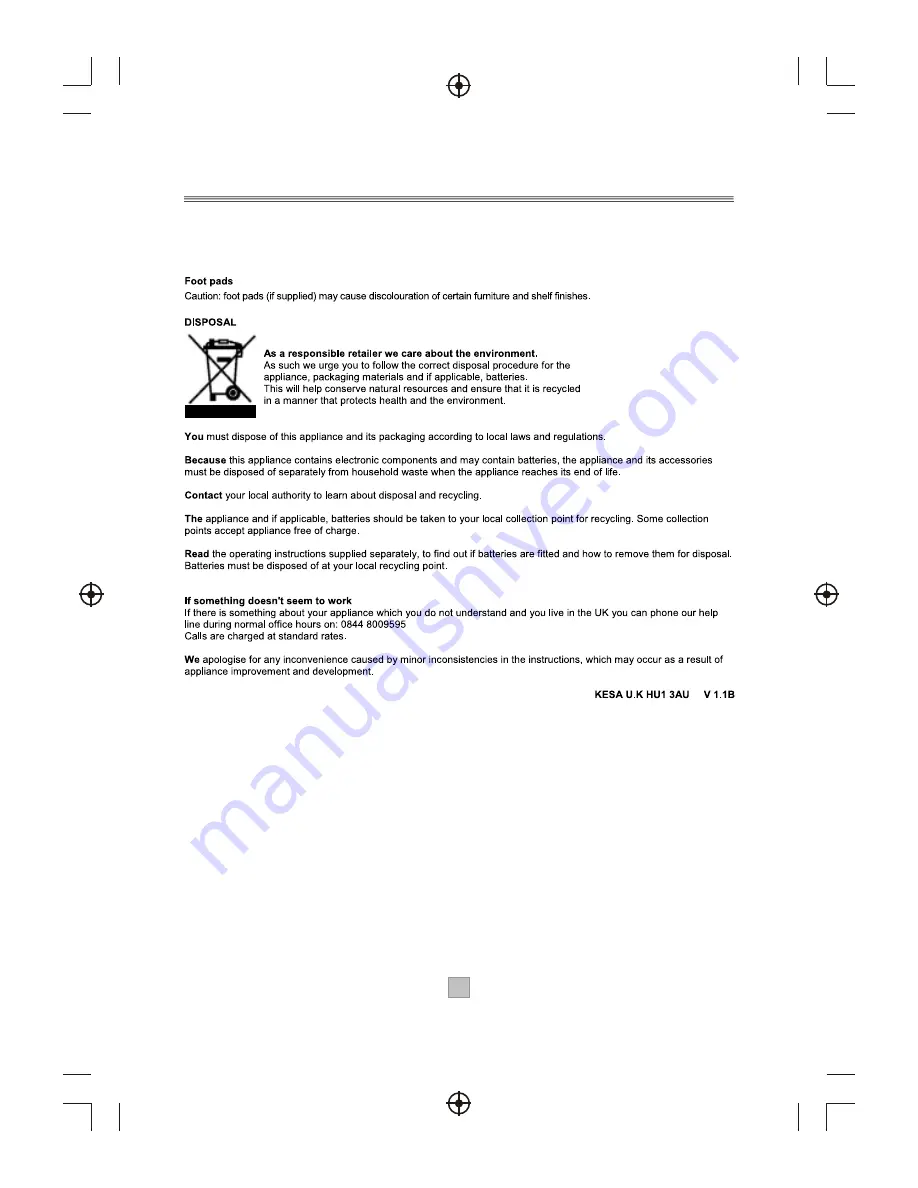 Ferguson F01SDB Instruction Manual Download Page 6