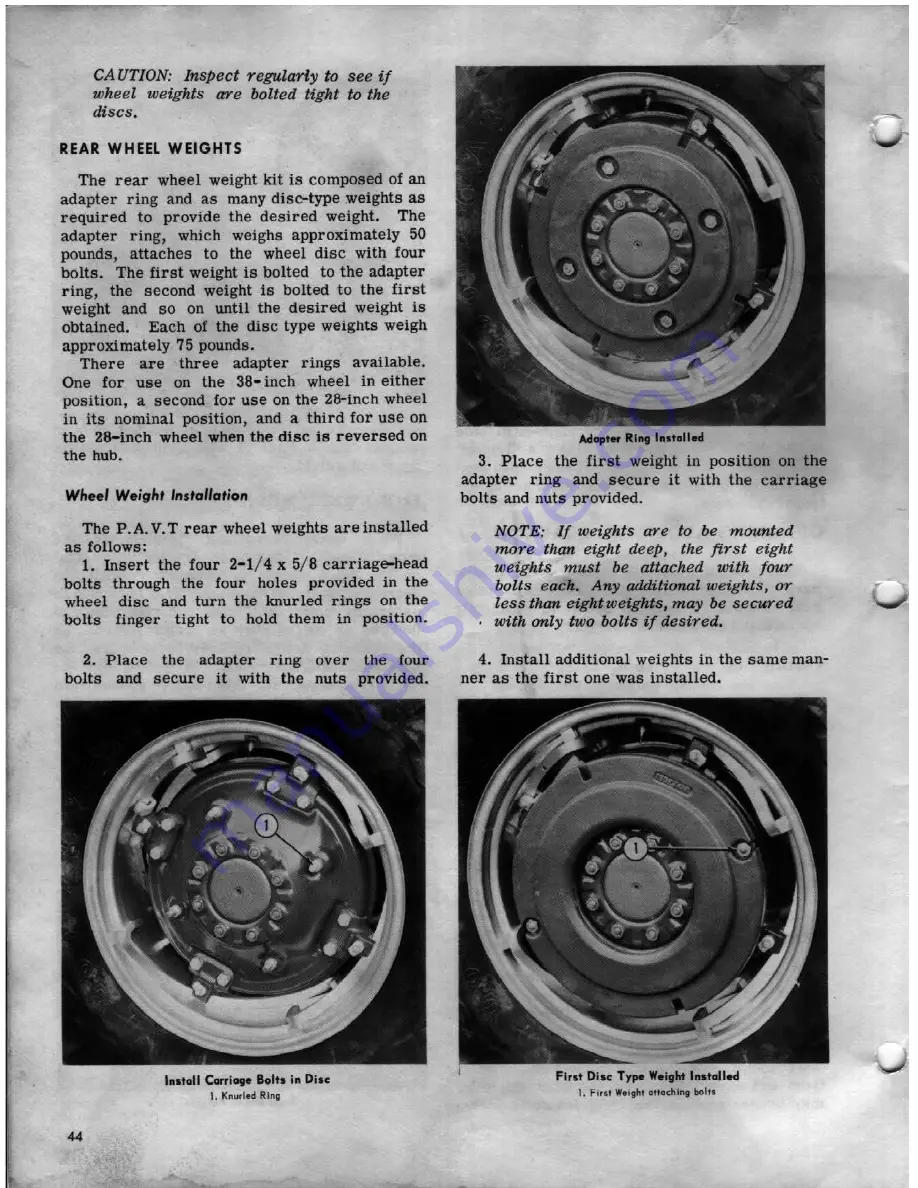 Ferguson MF 65 Owner'S Manual Download Page 48