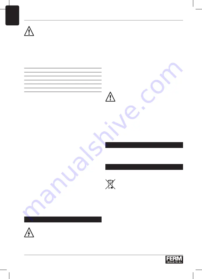 Ferm Industrial JSM1025P Original Instructions Manual Download Page 116