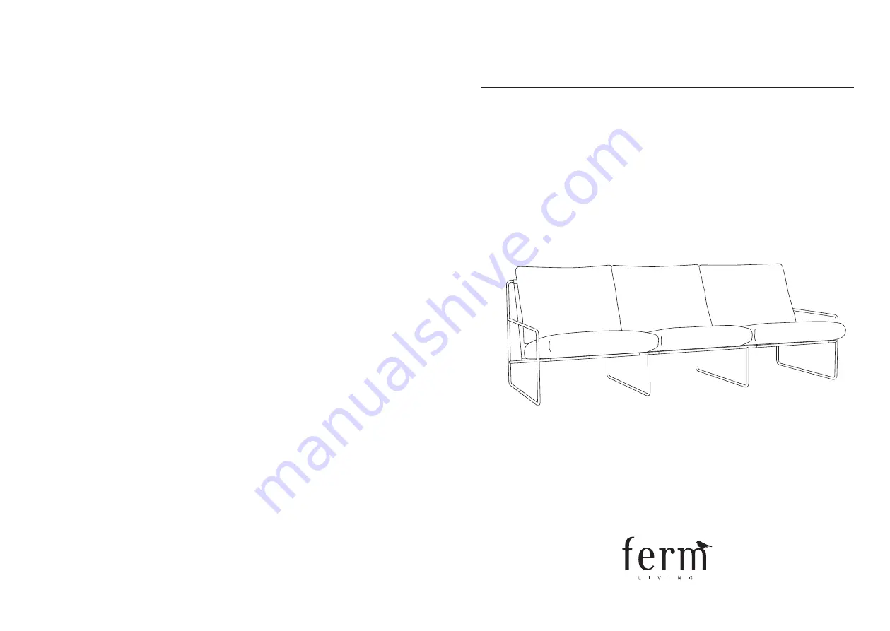 ferm living Desert Sofa Assembly Manual Download Page 1