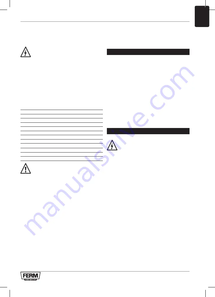 Ferm BSM1024 Original Instructions Manual Download Page 69