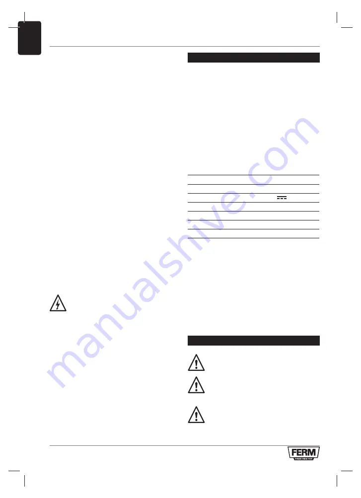 Ferm CDA1137 Original Instructions Manual Download Page 10