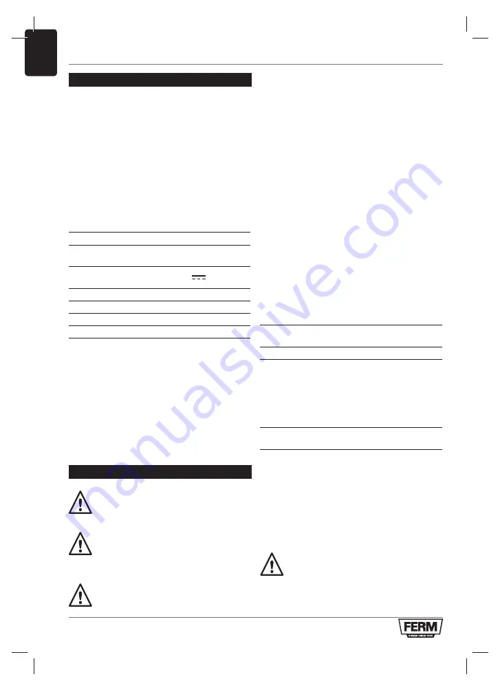 Ferm CDA1137 Original Instructions Manual Download Page 26