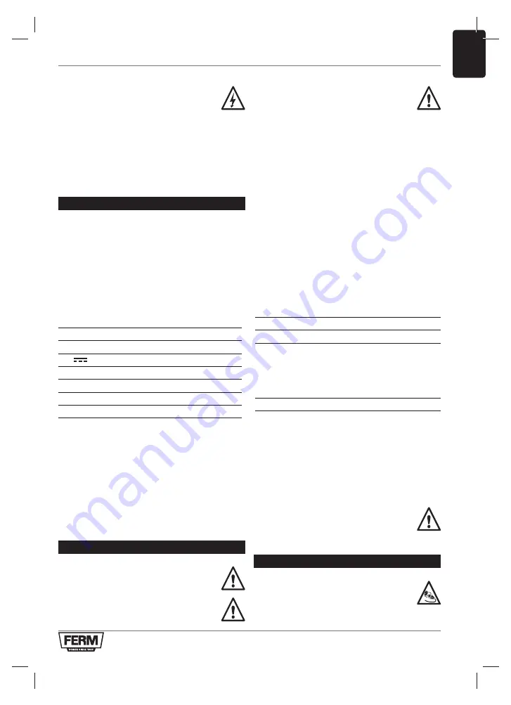 Ferm CDA1137 Original Instructions Manual Download Page 61