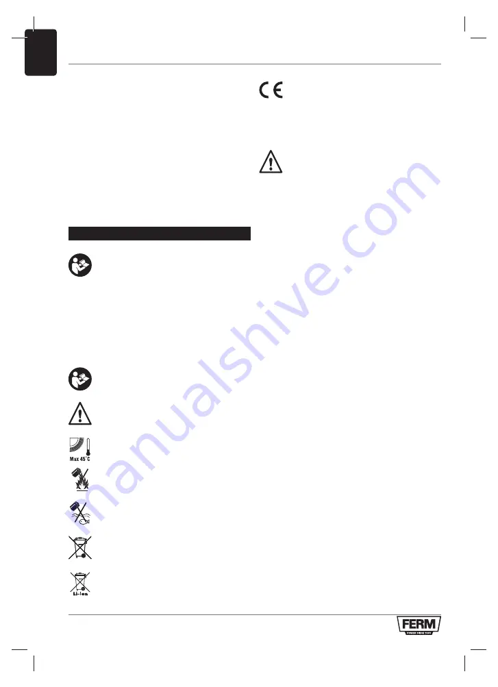 Ferm CDA1138 Original Instructions Manual Download Page 12