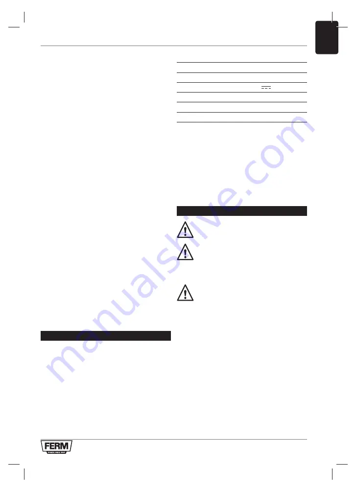 Ferm CDA1138 Original Instructions Manual Download Page 19