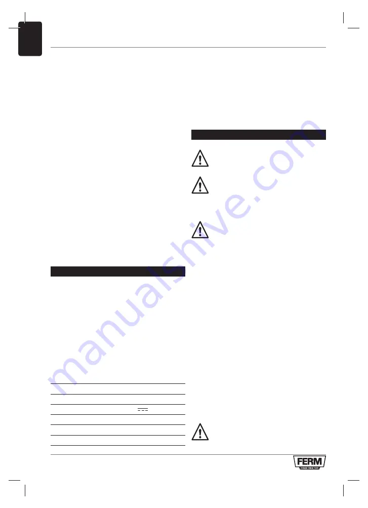 Ferm CDA1138 Original Instructions Manual Download Page 24