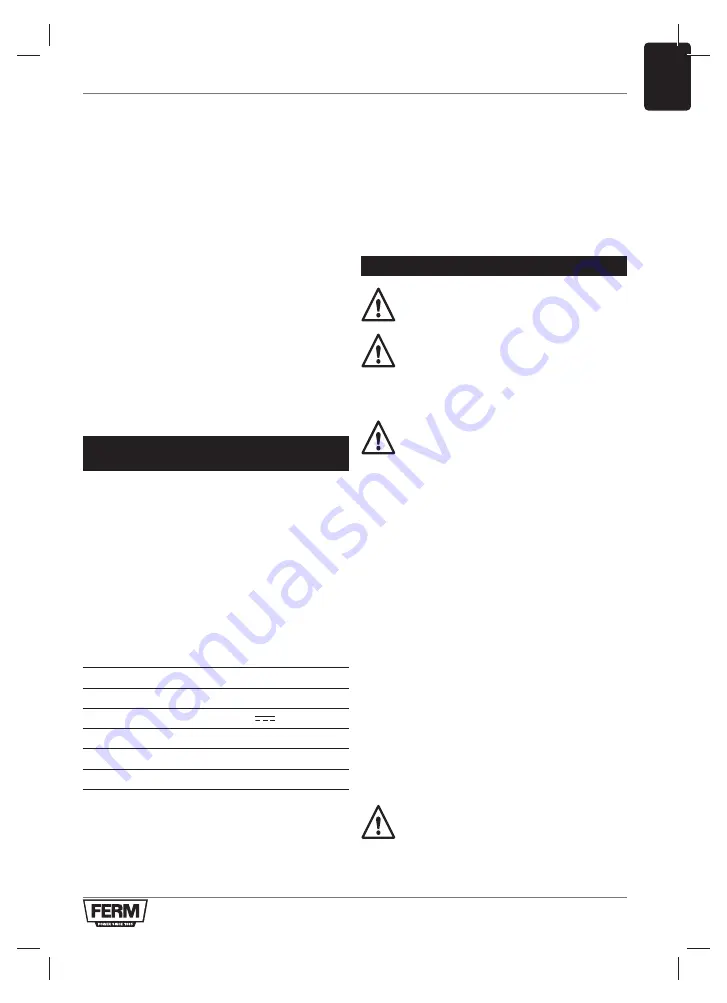 Ferm CDA1138 Original Instructions Manual Download Page 33