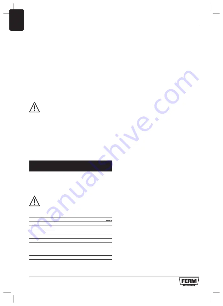 Ferm CDM1165 Original Instructions Manual Download Page 42