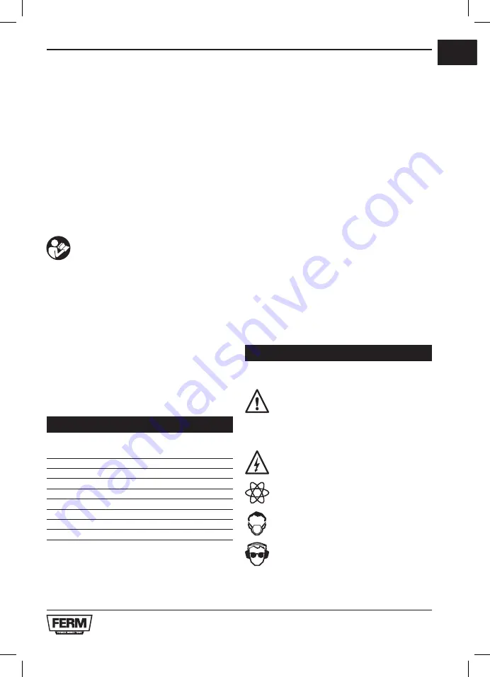 Ferm CTM1017 Original Instructions Manual Download Page 21