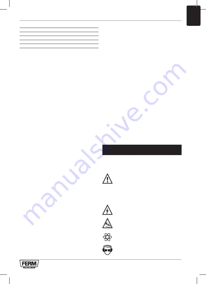 Ferm PRM1021 Original Instructions Manual Download Page 105