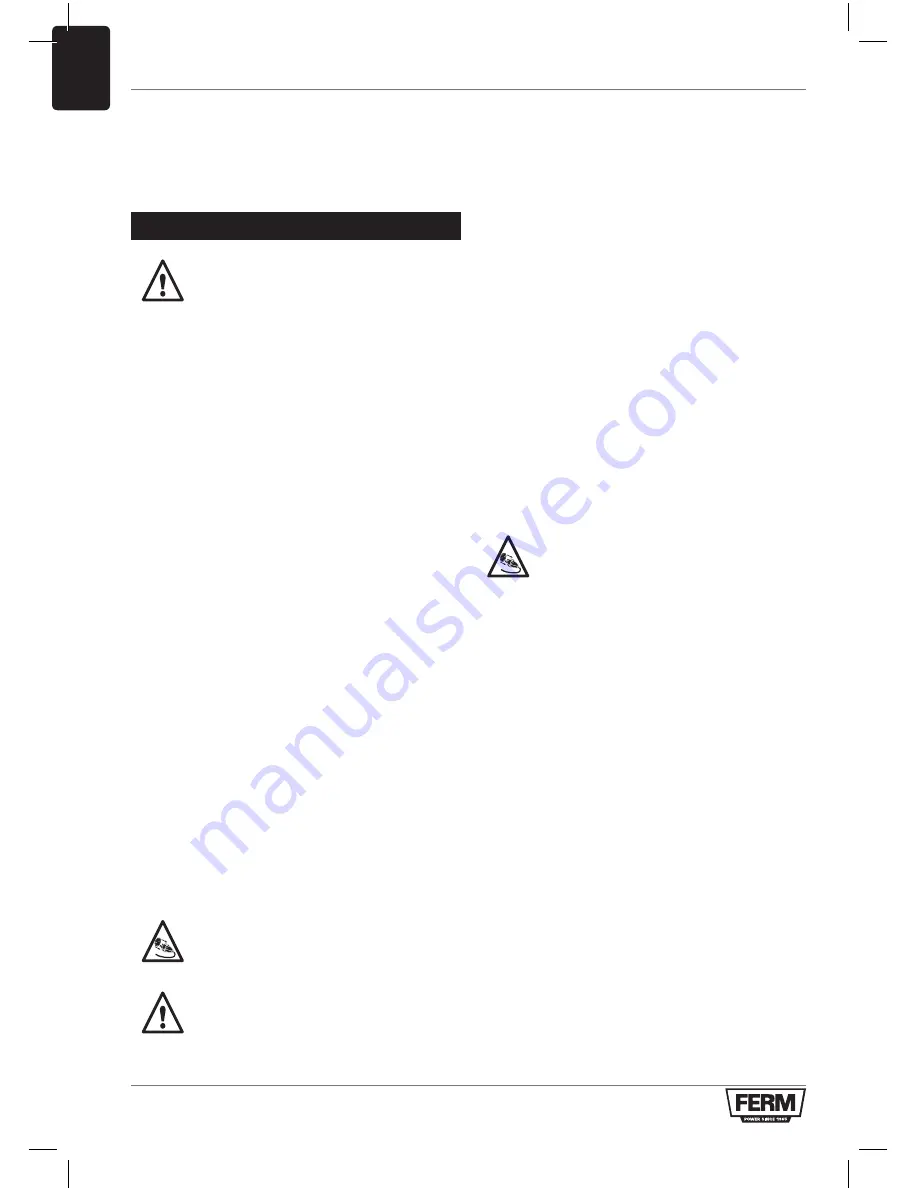 Ferm SSM1005 Original Instructions Manual Download Page 18