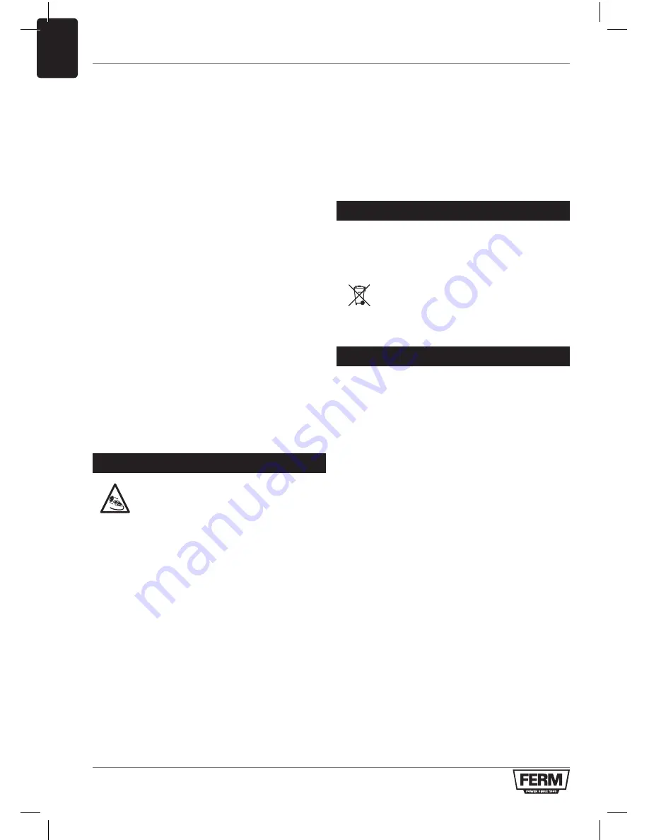 Ferm SSM1005 Original Instructions Manual Download Page 38