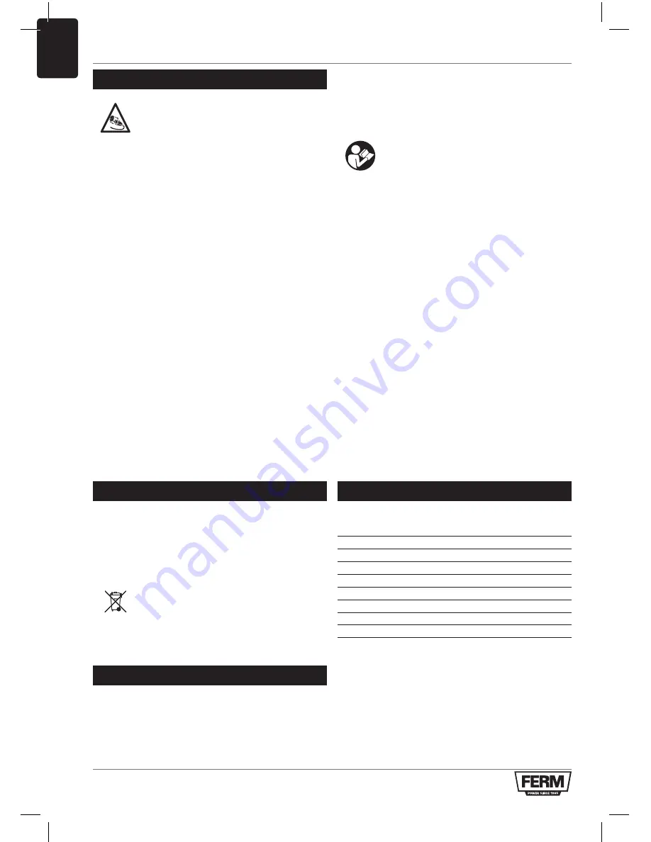 Ferm SSM1005 Original Instructions Manual Download Page 64