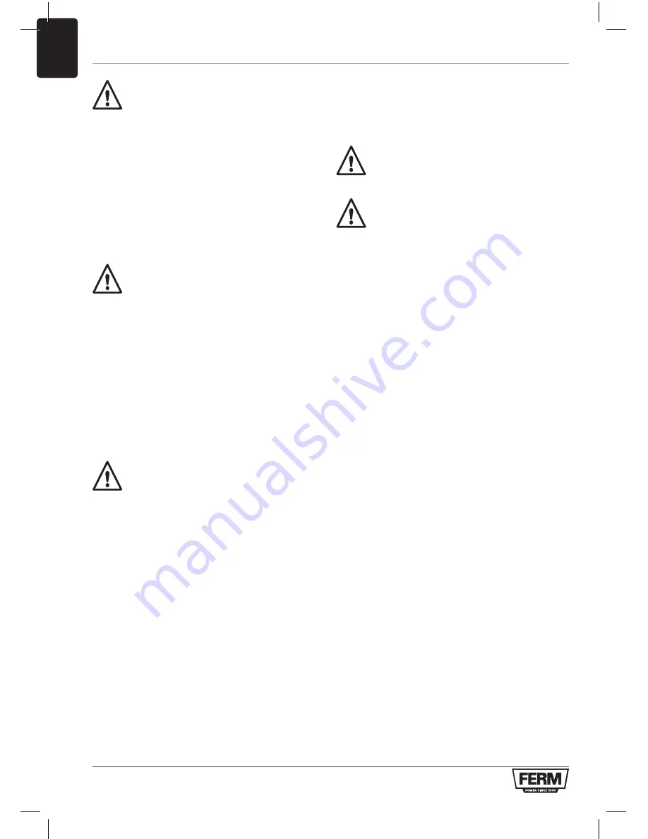 Ferm TSM1030 Original Instructions Manual Download Page 18