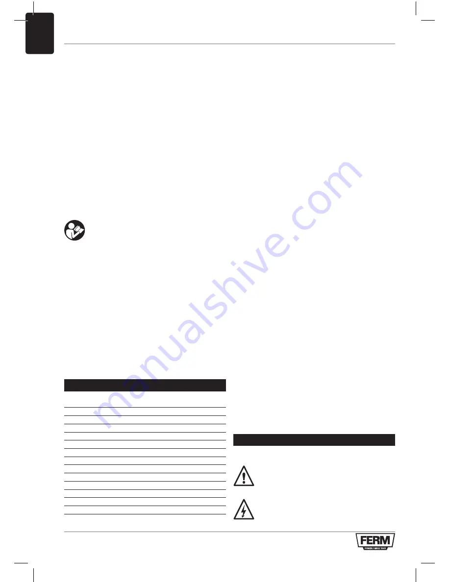 Ferm TSM1035 Original Instructions Manual Download Page 94