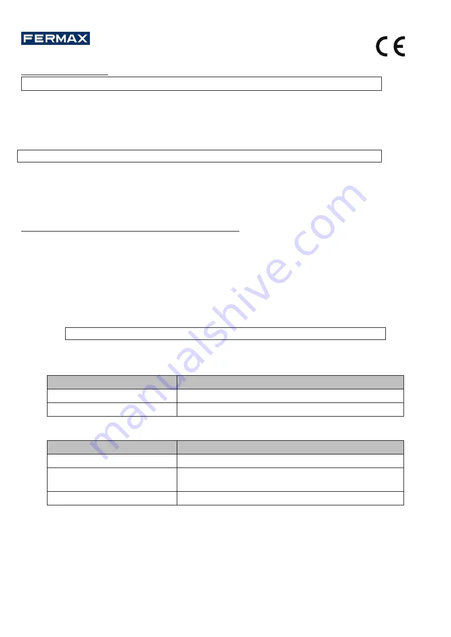 Fermax STAND-ALONE CONTROLLER 1 DOOR WG Installer Manual Download Page 5