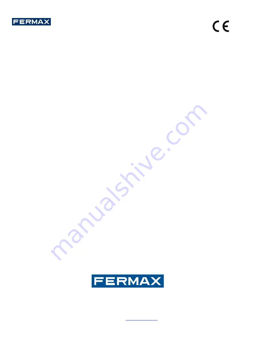 Fermax STAND-ALONE CONTROLLER 1 DOOR WG Installer Manual Download Page 52