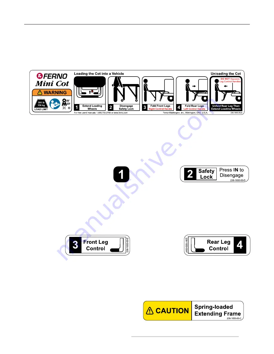 Ferno Mini Cot User Manual Download Page 5