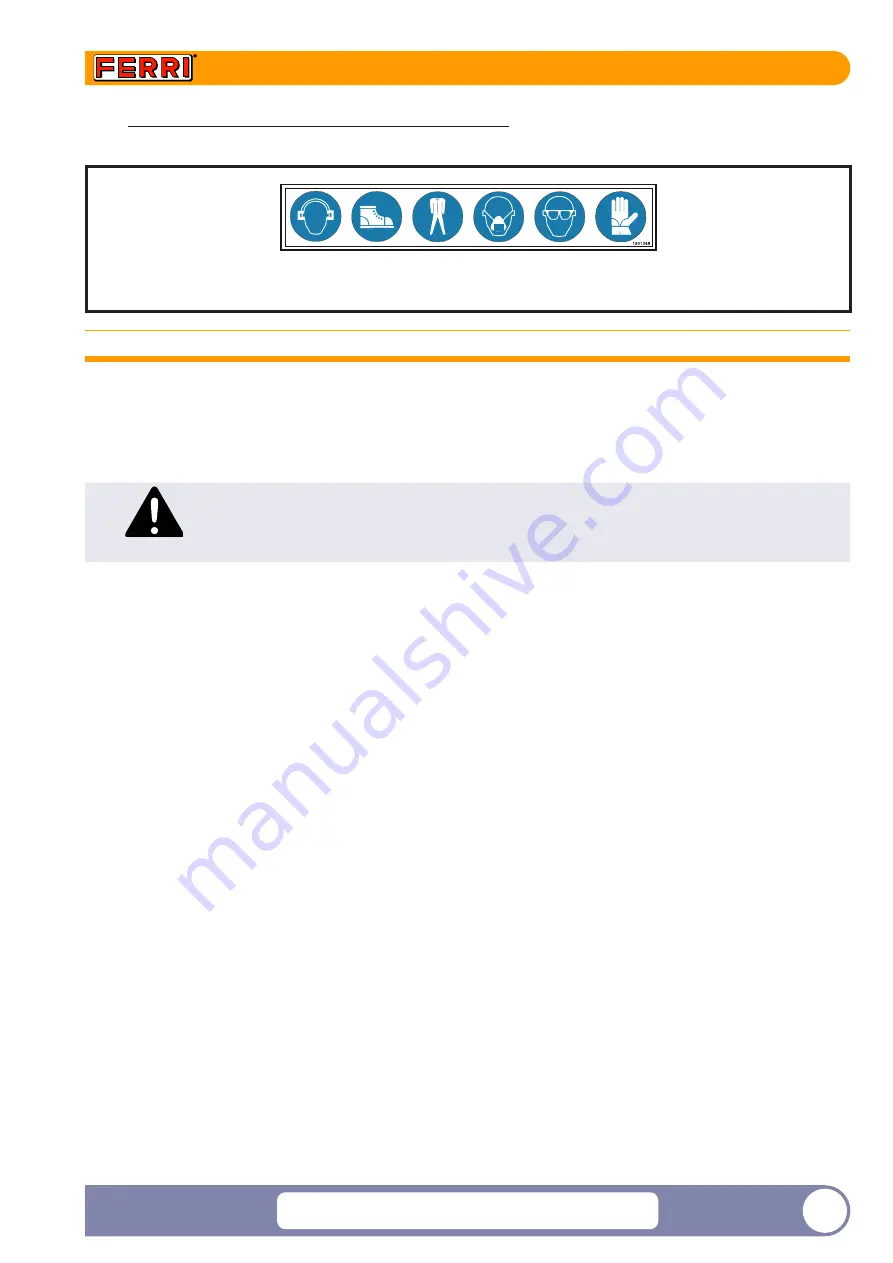 FERRI T250A right Use And Maintenance Manual Download Page 69