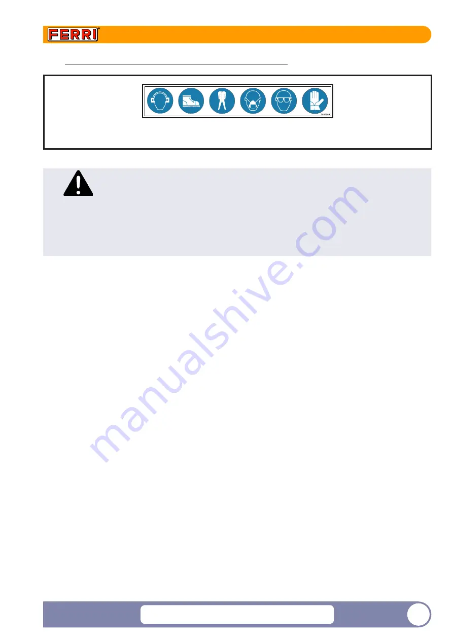 FERRI T250A right Use And Maintenance Manual Download Page 115