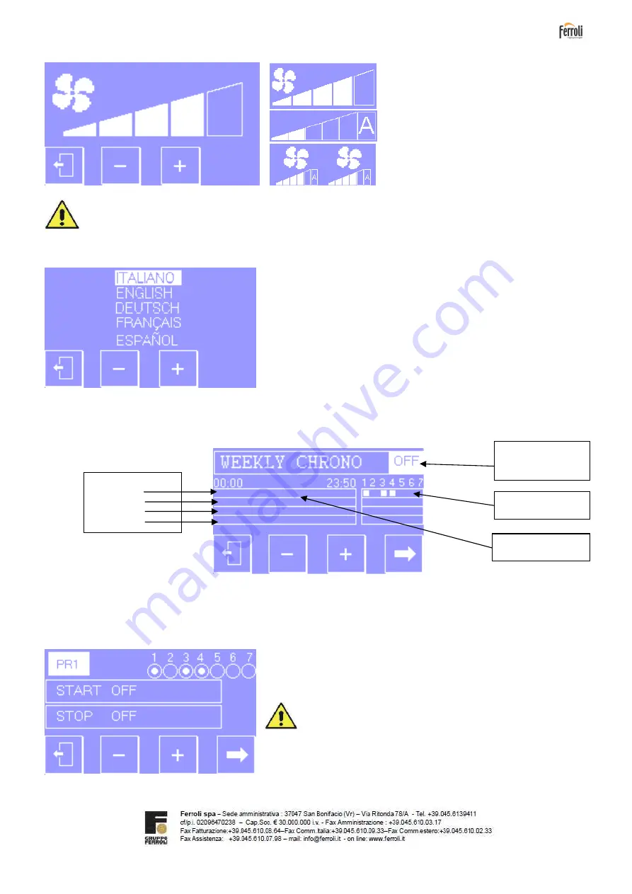 Ferroli DISPLAY UTILITY Installation, Use And Maintenance Manual Download Page 15