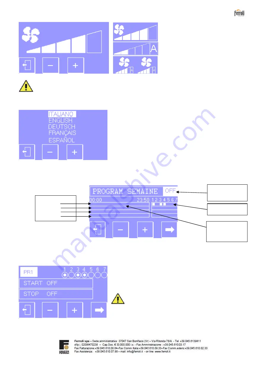 Ferroli DISPLAY UTILITY Скачать руководство пользователя страница 21