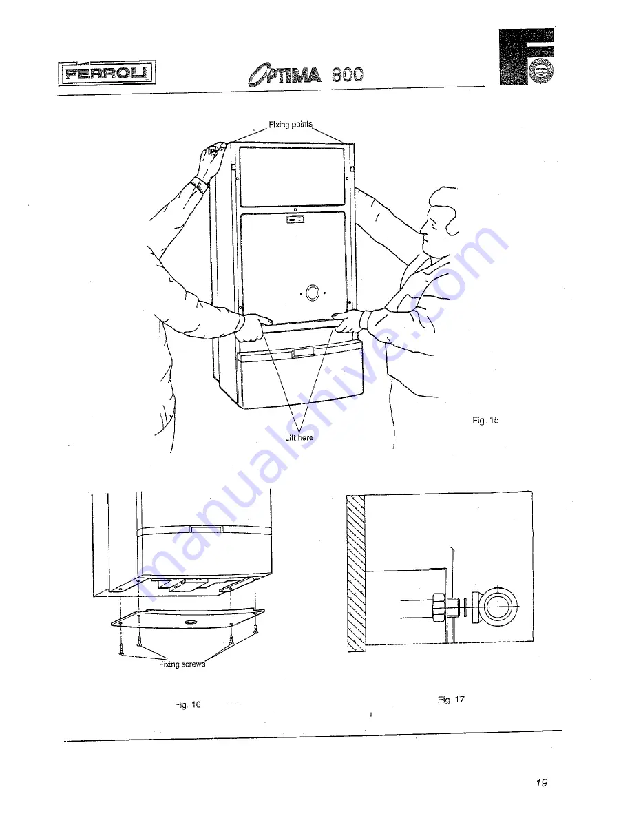 Ferroli optima 800 Technical Information Installation And Service Instruction Download Page 18