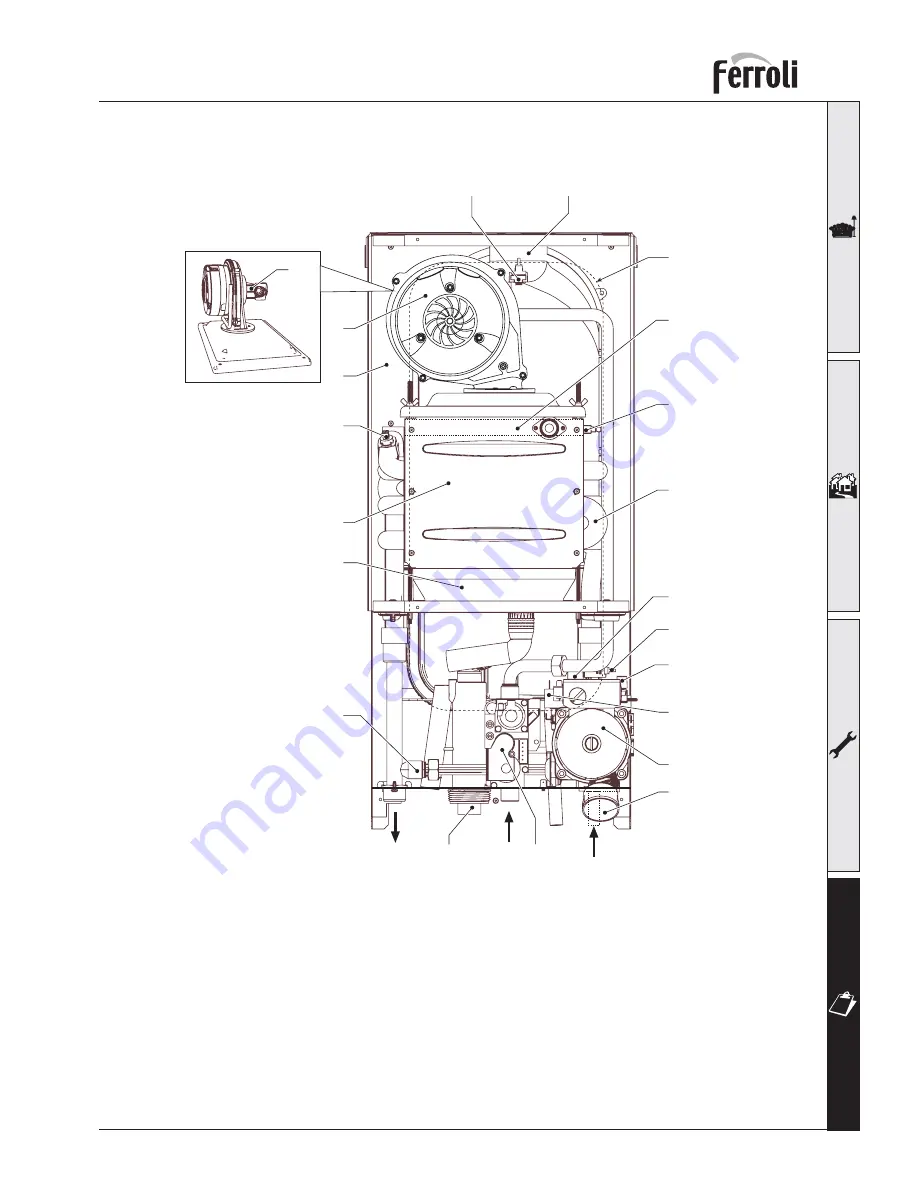 Ferroli OPTIMAX HE PLUS 18 S Instructions For Use, Installation And Maintenance Download Page 31