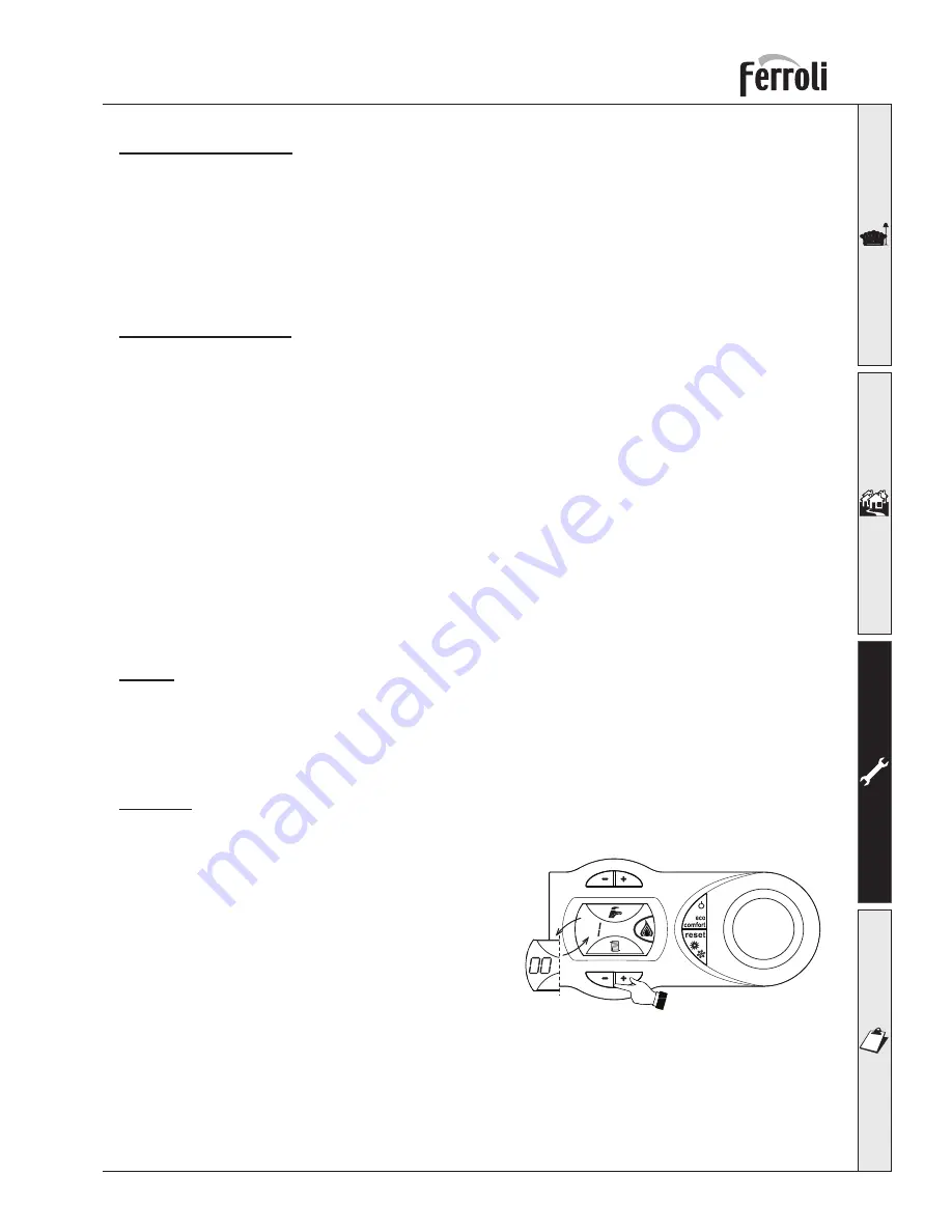 Ferroli OPTIMAX HE PLUS S Instructions For Use, Installation And Maintenance Download Page 21