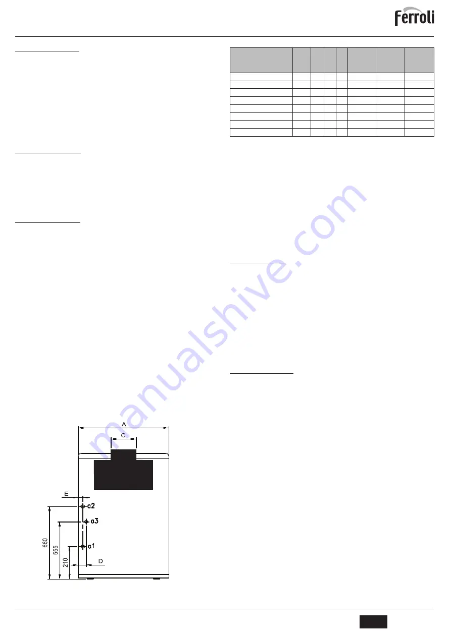 Ferroli PEGASUS 119 LN 2S Instructions For Use, Installation And Maintenance Download Page 3