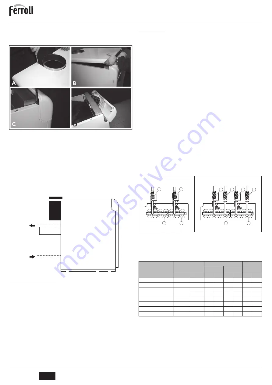 Ferroli PEGASUS 119 LN 2S Instructions For Use, Installation And Maintenance Download Page 54