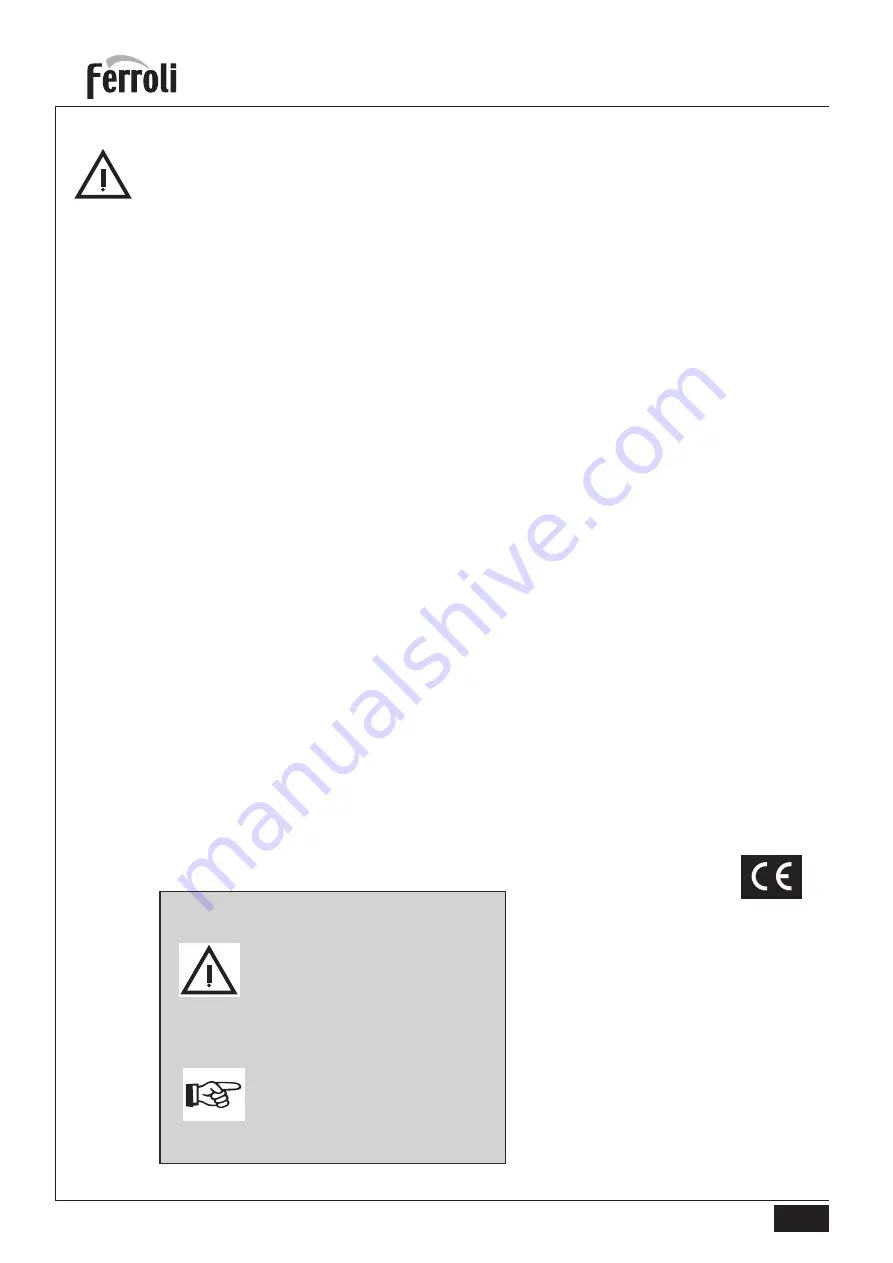 Ferroli PEGASUS LN 2S Series Operating, Installation And Maintenance Manual Download Page 2