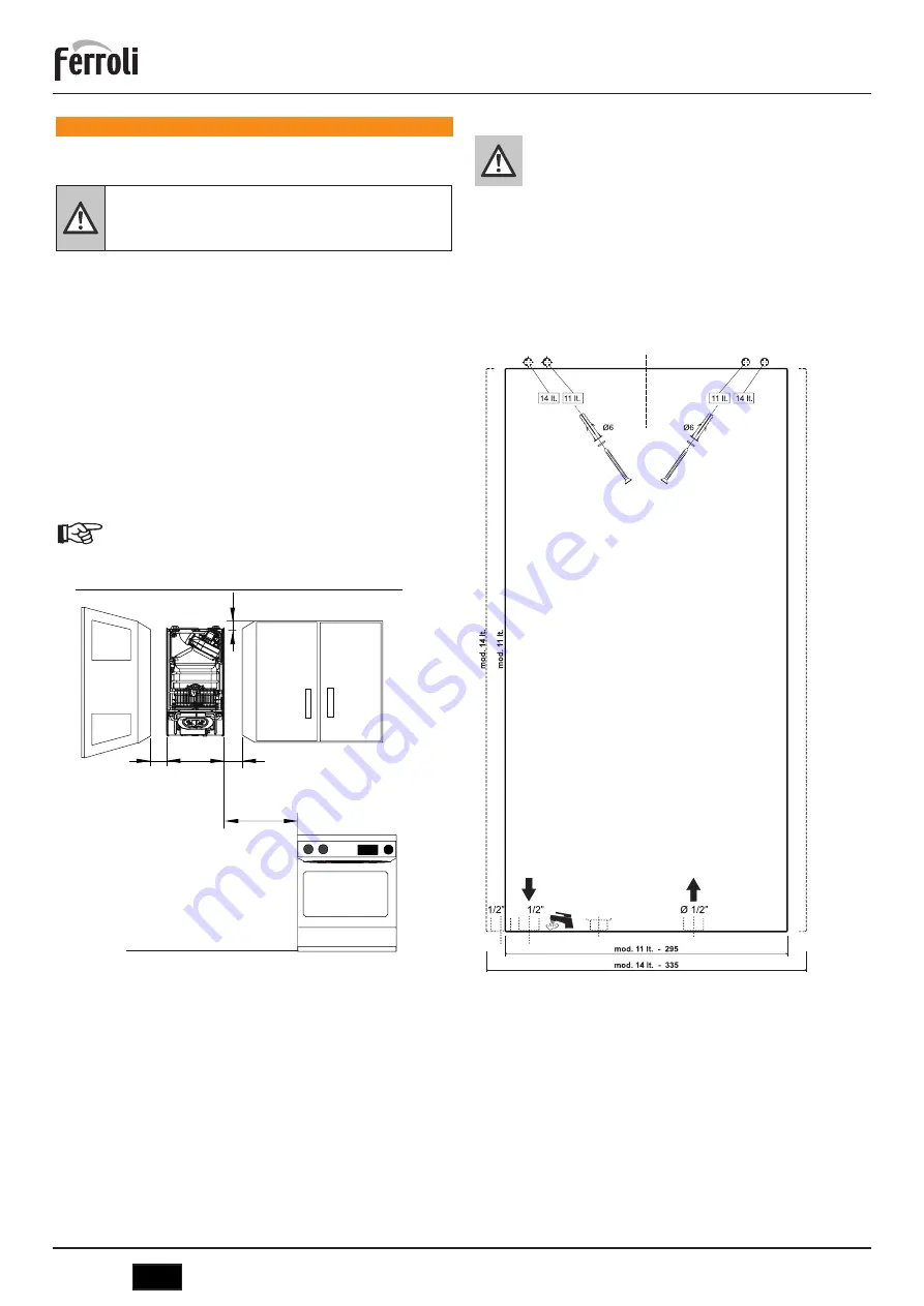 Ferroli SKY ECO C Instructions For Use, Installation And Maintenance Download Page 12