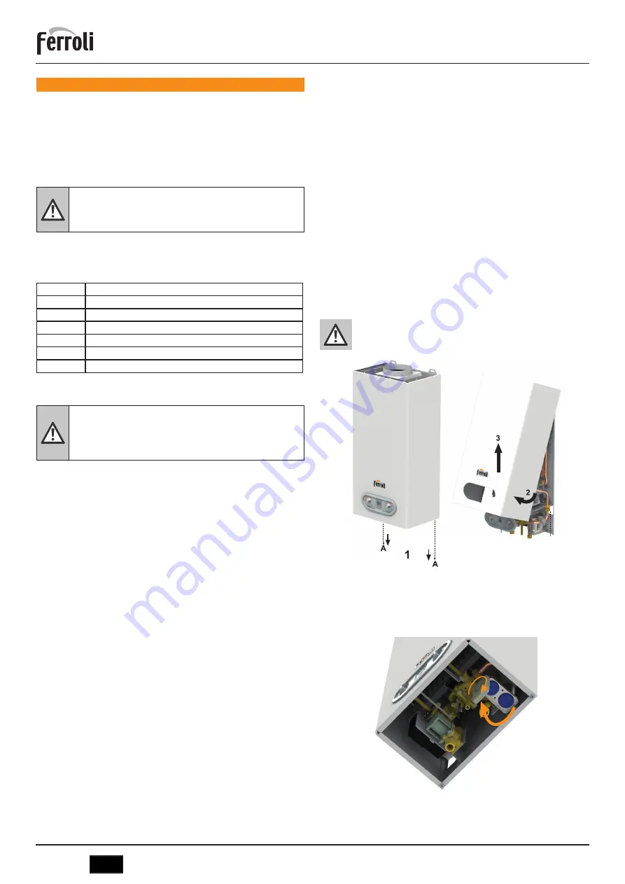 Ferroli SKY ECO C Instructions For Use, Installation And Maintenance Download Page 38