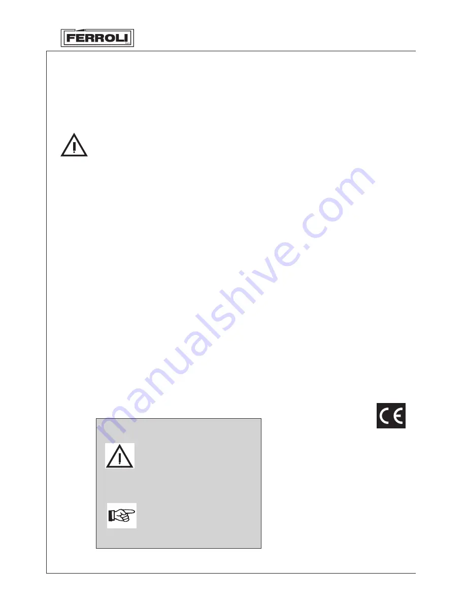 Ferroli SYS 10-23 Installation, Maintenance And User Instructions Download Page 2